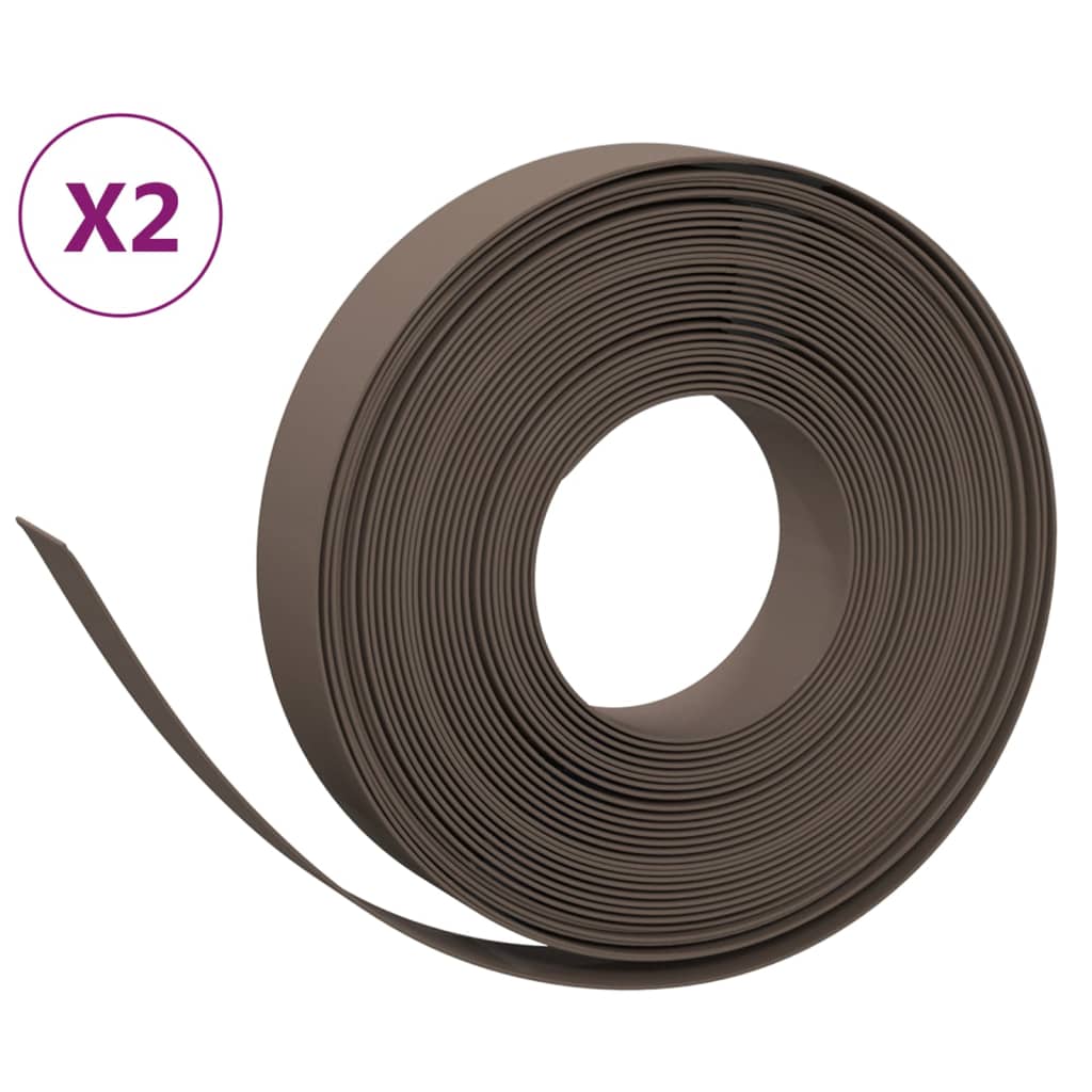 Gartenumrandung 25 m 10 cm PE Grau