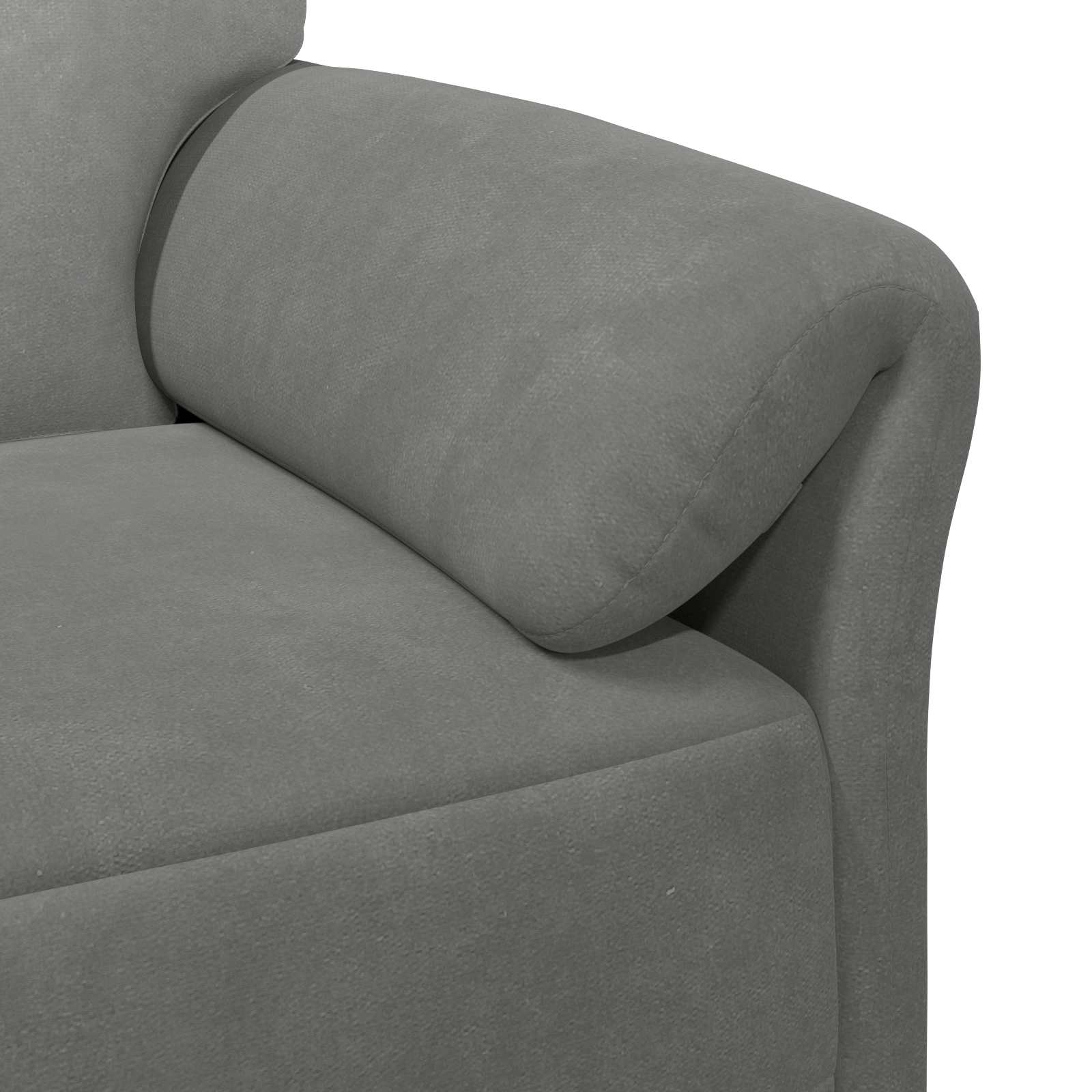 1-Sitzer Sofa Hellgrau 88 x 83 x 95 cm Samt