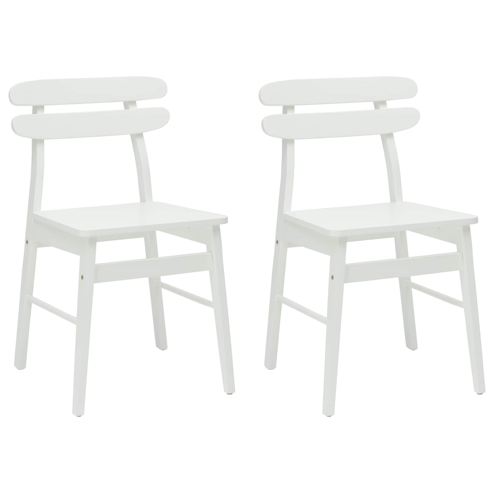 Esszimmerstuhl 2 pcs Hellbraun und hell Massives Gummiholz