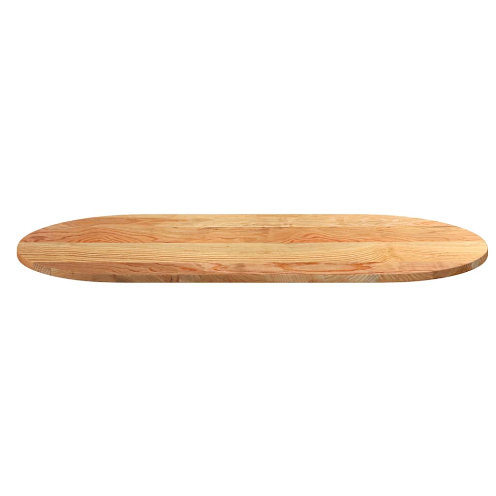 Tischplatte 80x40x2 cm Massivholz Eiche Oval