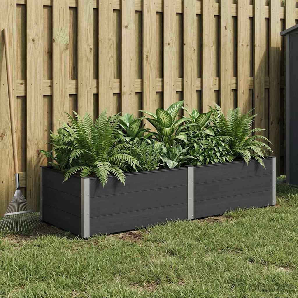 Garten-Hochbeet 200x50x54 cm WPC Grau