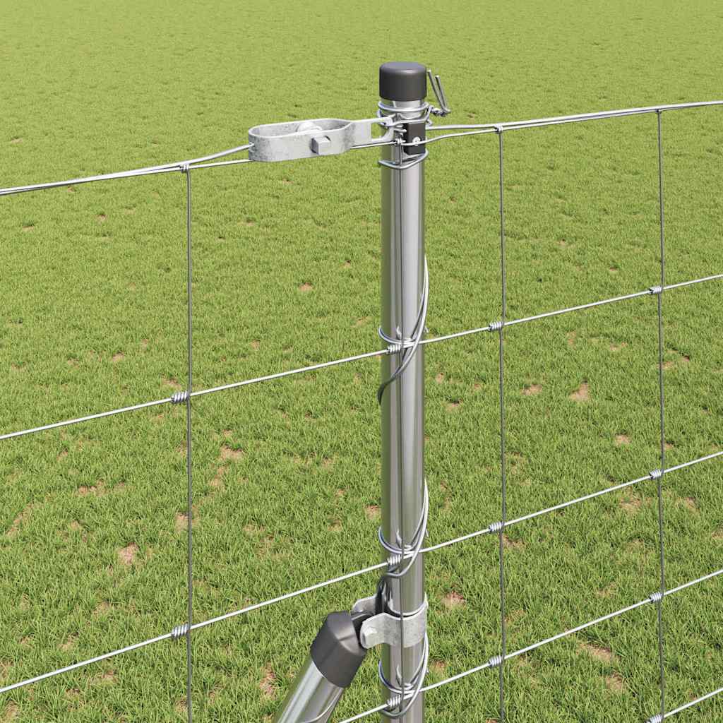 Ground Fix Geschweißter Drahtzaun 25 x 0,8 m Silber Netz