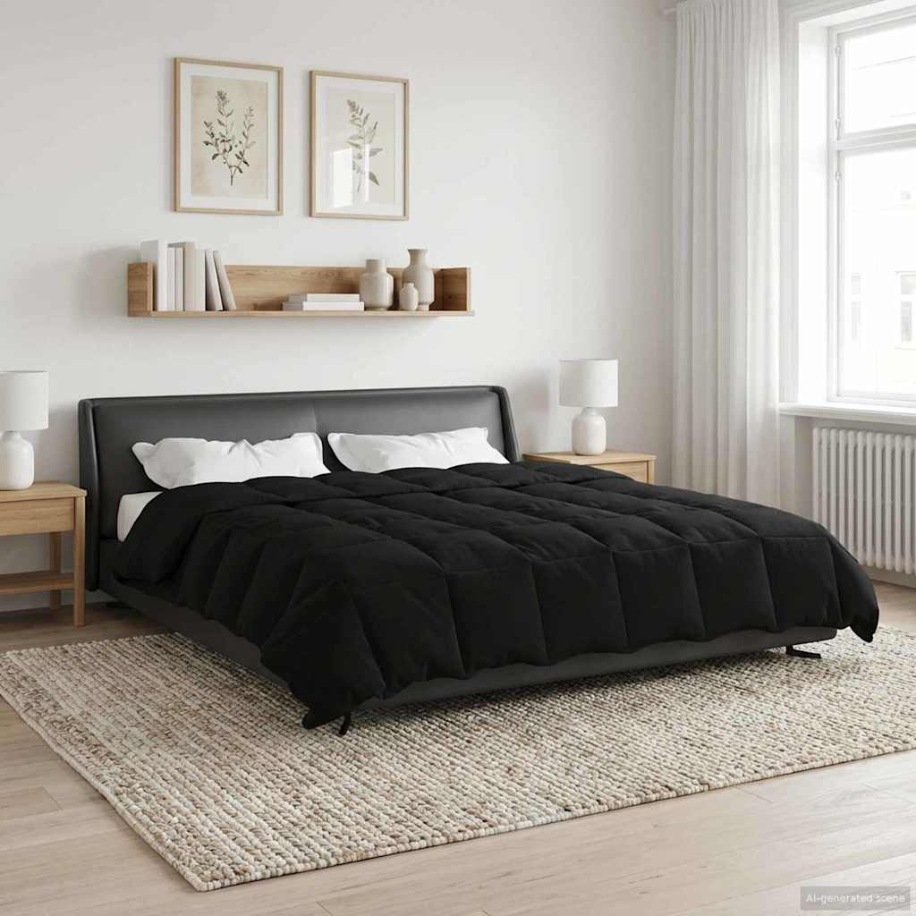 Sommerdecke Gesteppt Anthrazit 135 x 200 cm Mikrofaser