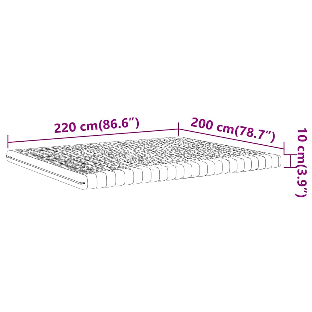Schaumstoffmatratze Weiß 80x200 cm 7-Zonen Härtegrad 20 ILD