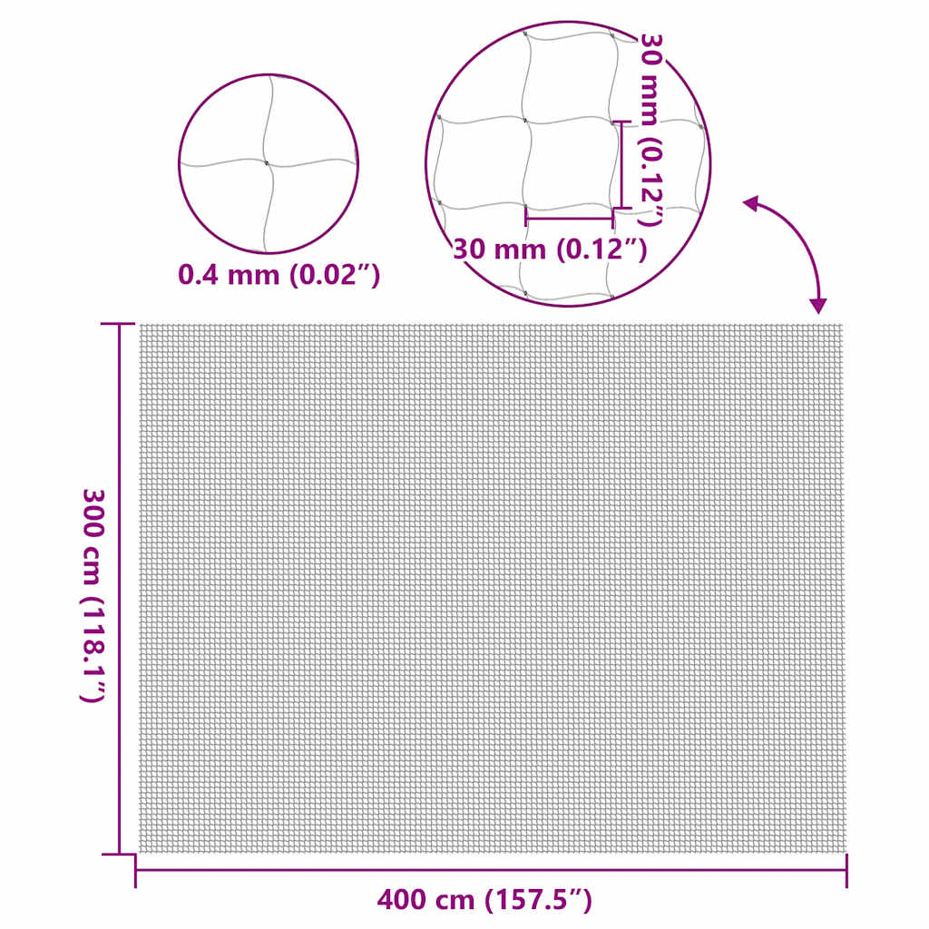 Katzennetz Transparent 3x2 m Nylon