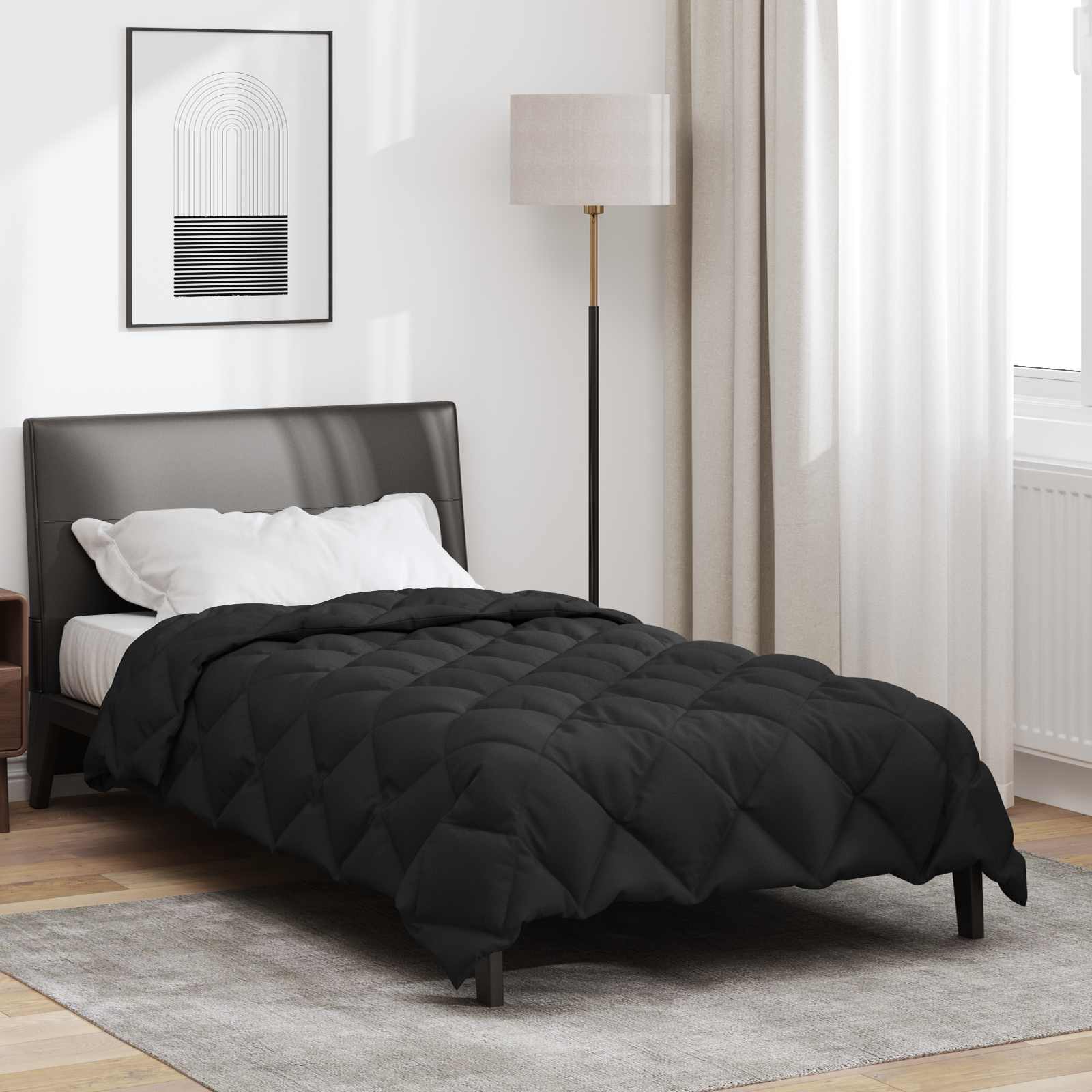 Winterbettdecke Anthrazit 135 x 200 cm Mikrofaser