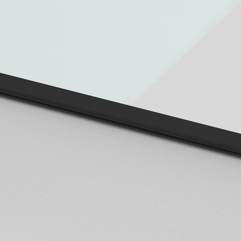 Schiebetür Aluminium und ESG Glas 90x205 cm Schwarz
