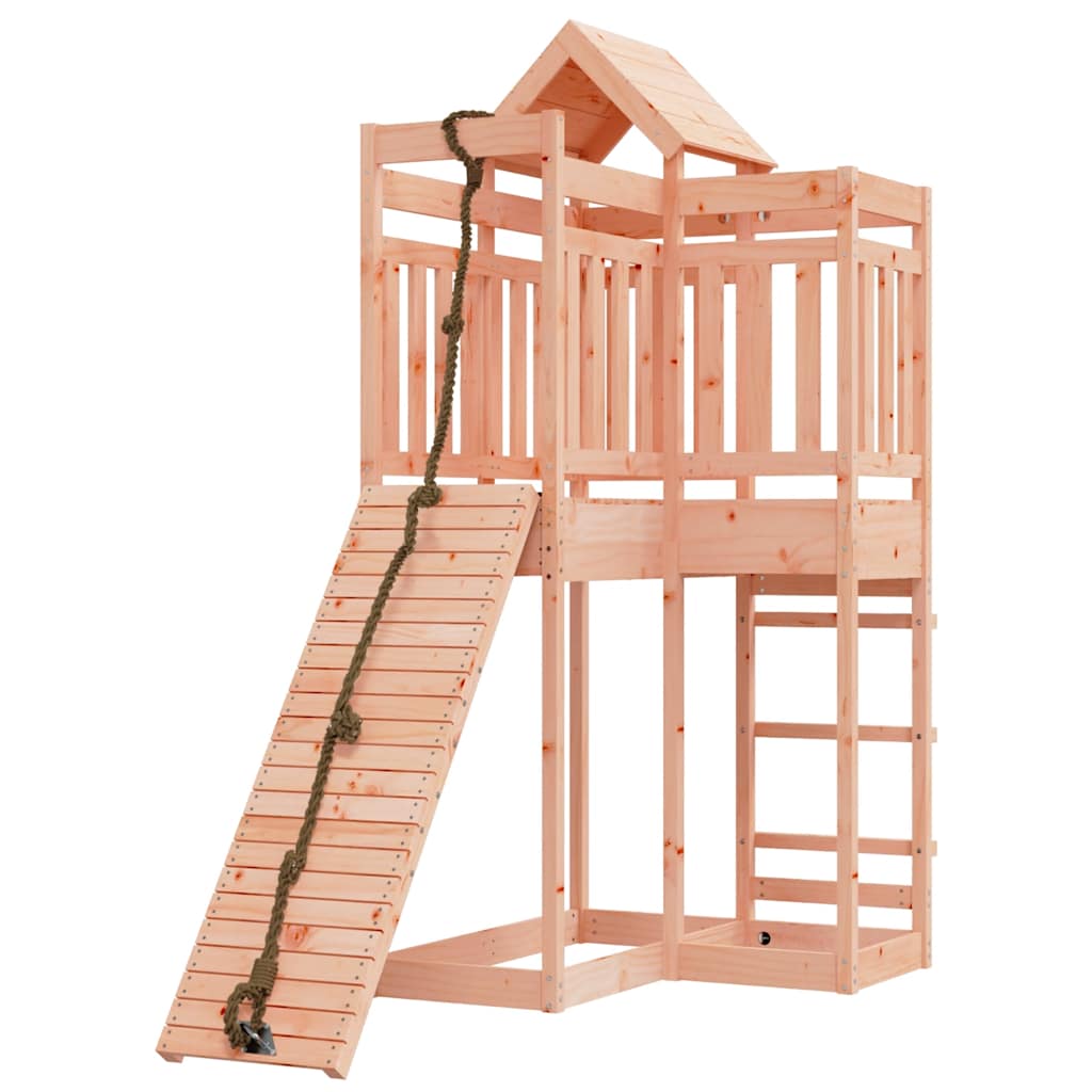 Spielturm mit Kletterwand Massivholz Kiefer