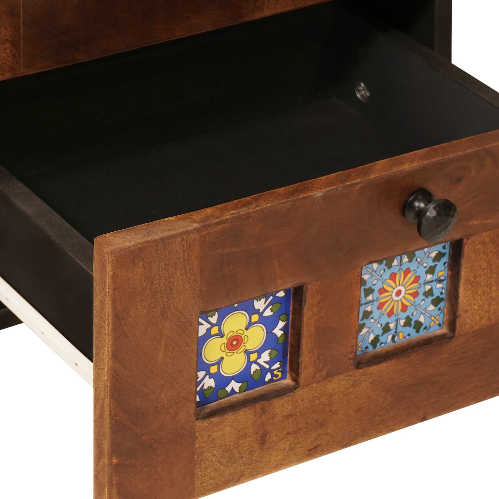 Nachttisch Braun 40 x 33 x 46 cm Massivholz Mango