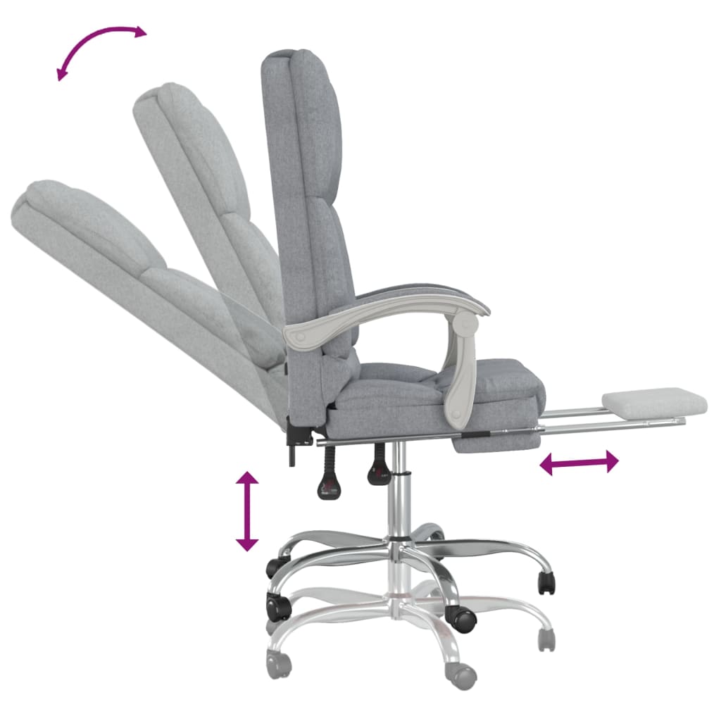 Bürostuhl mit Massagefunktion Taupe Stoff