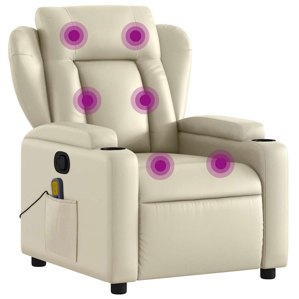 Massage-Relaxsessel, Kunstleder, Schwarz