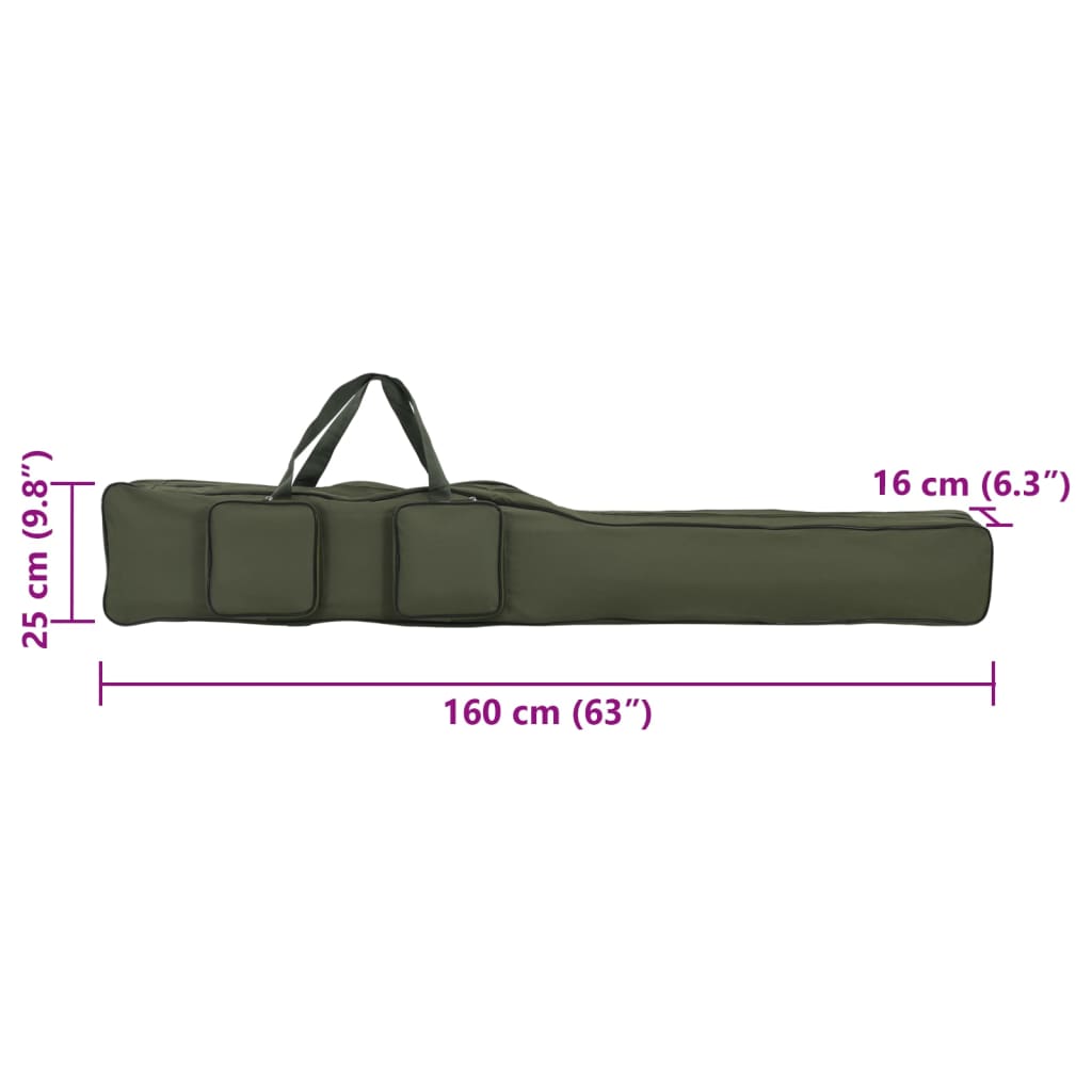Angelrutentasche Grün Tarnfarben 150 cm Oxford-Gewebe