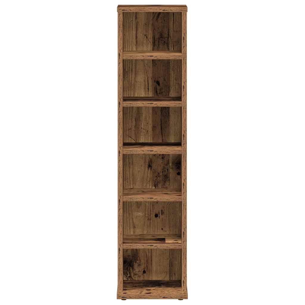 CD-Schrank Weiß 21x20x88 cm Holzwerkstoff