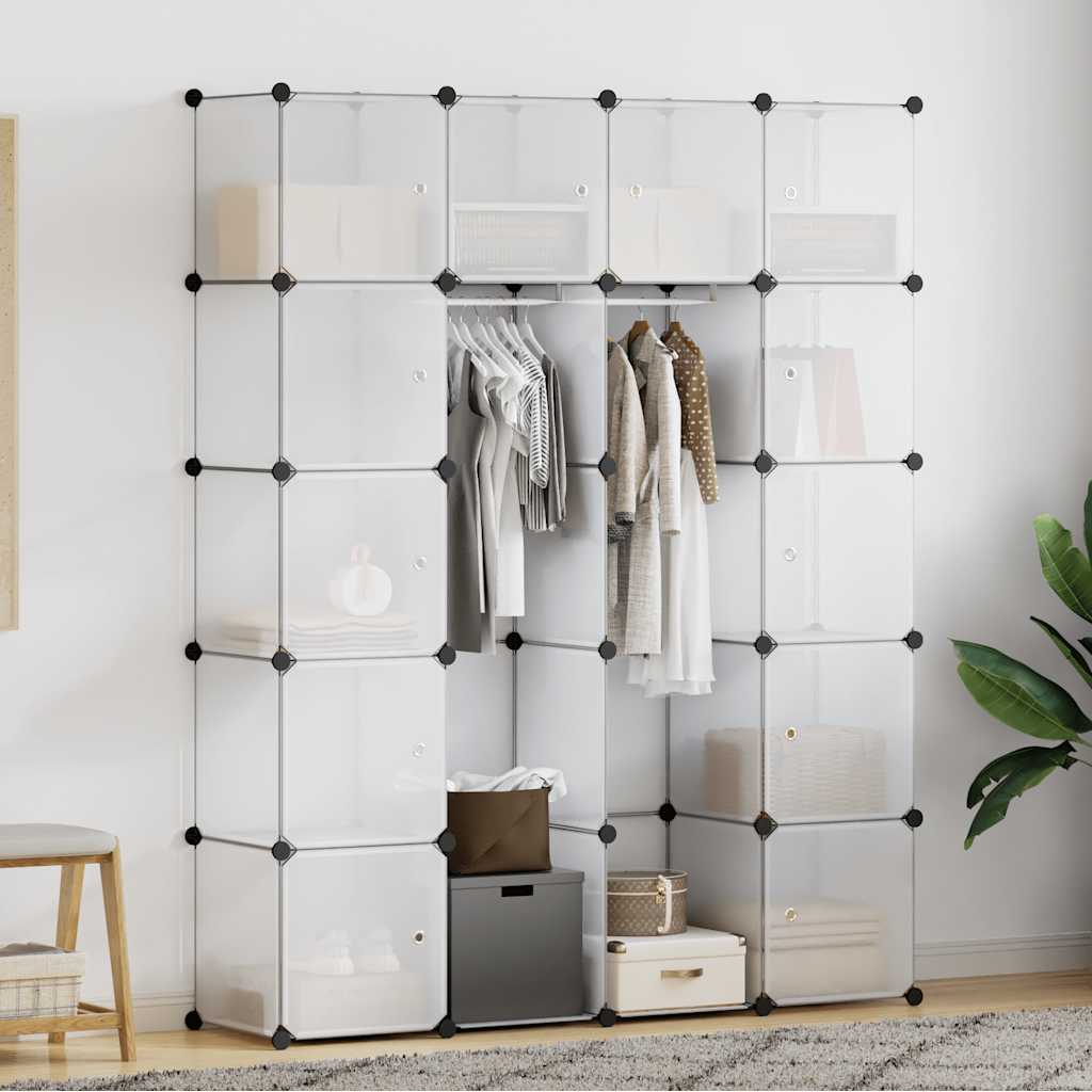 Modularer Schrank mit 9 Fächern 109x36,5x143cm Schwarz und Weiß