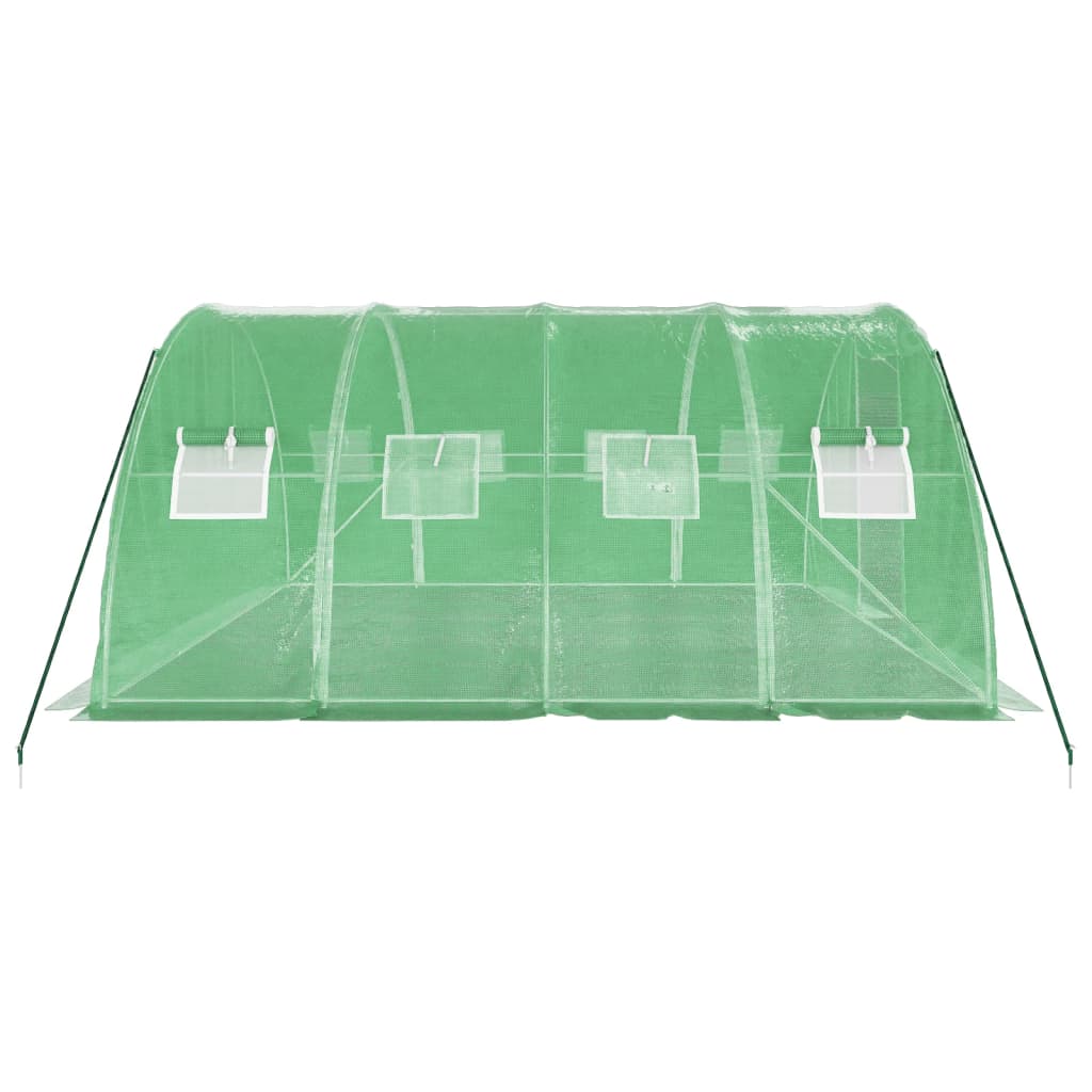 Gewächshaus mit Stahlrahmen Grün 8 m² 4x2x2 m