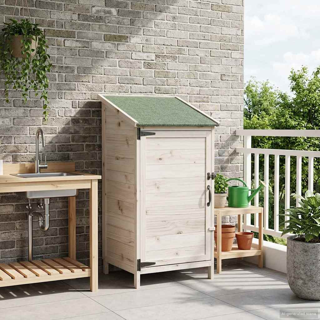 Gartenschuppen Natur 59 x 56 x 113,5 cm Massivholz aus Fichte
