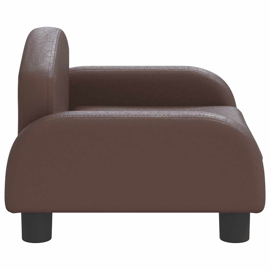 Kindersofa Schwarz 70x45x30 cm Kunstleder