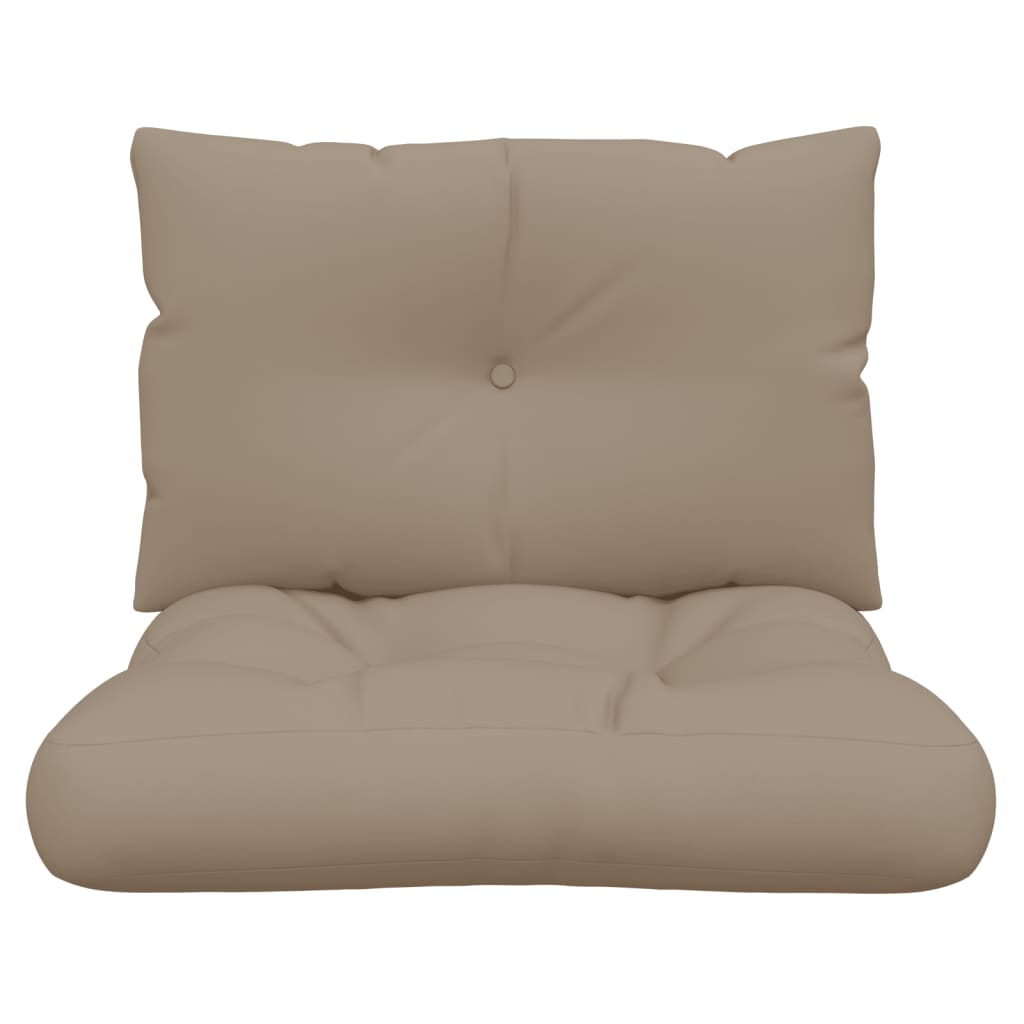 Palettenkissen 3-tlg. Taupe Stoff