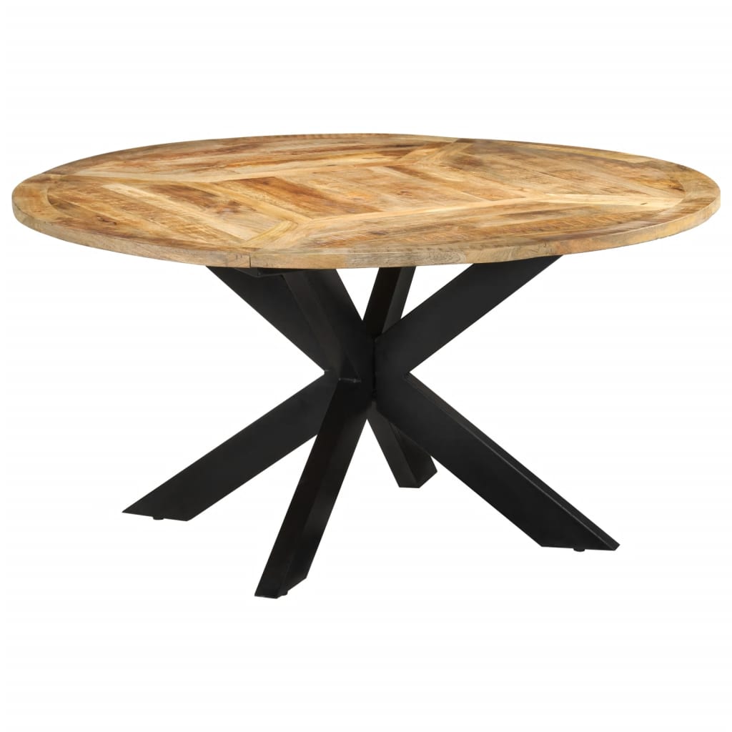 Esstisch Ø110x75 cm Raues Massives Mangoholz