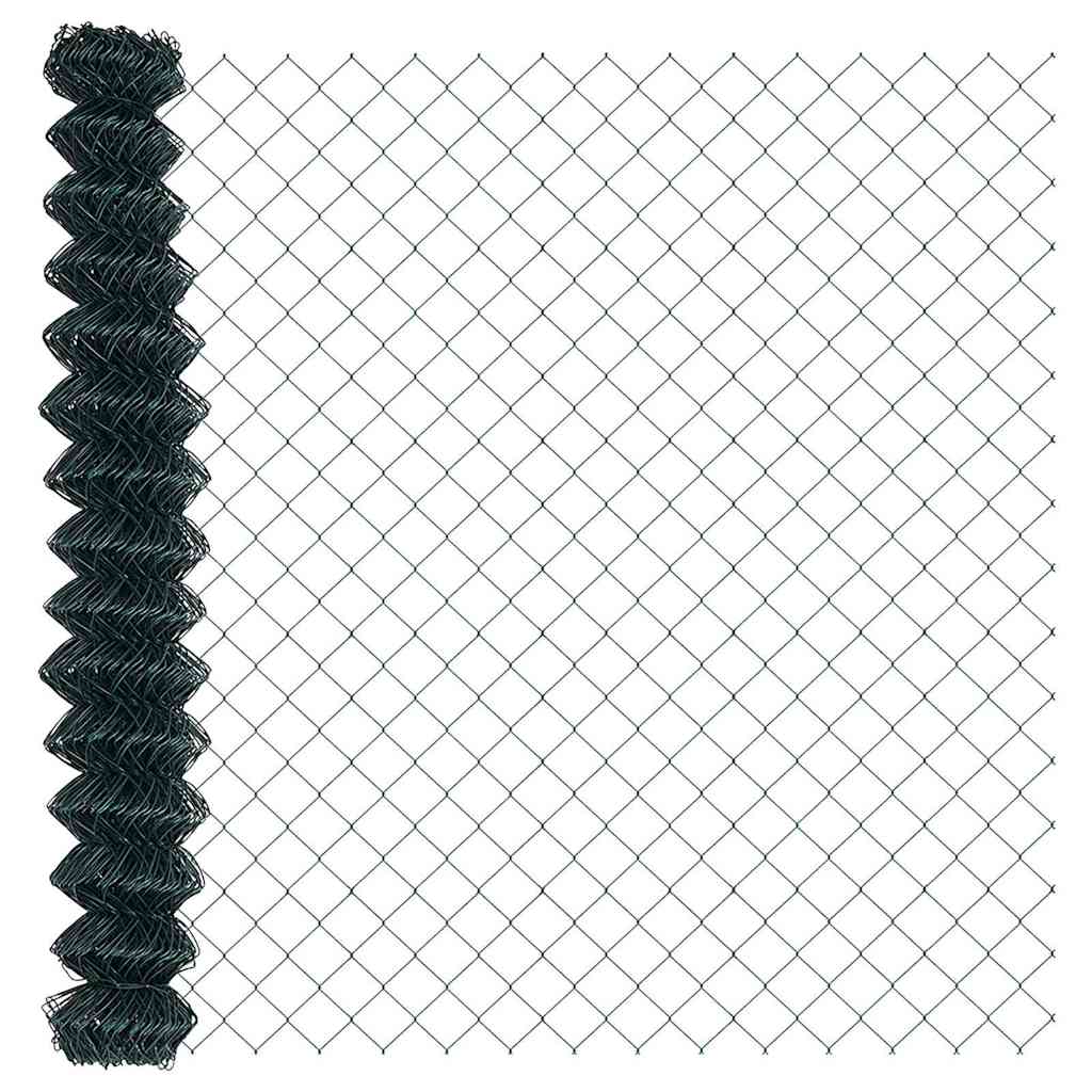 Outdoor Kettenglied-Zaun Erdfixierung 10 x 0,4 m Grün Netz