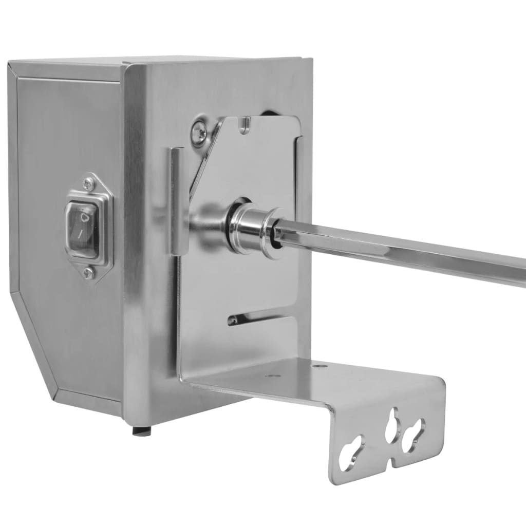BBQ Rotisserie-Drehspieß mit professionellem Motor Stahl 900 mm
