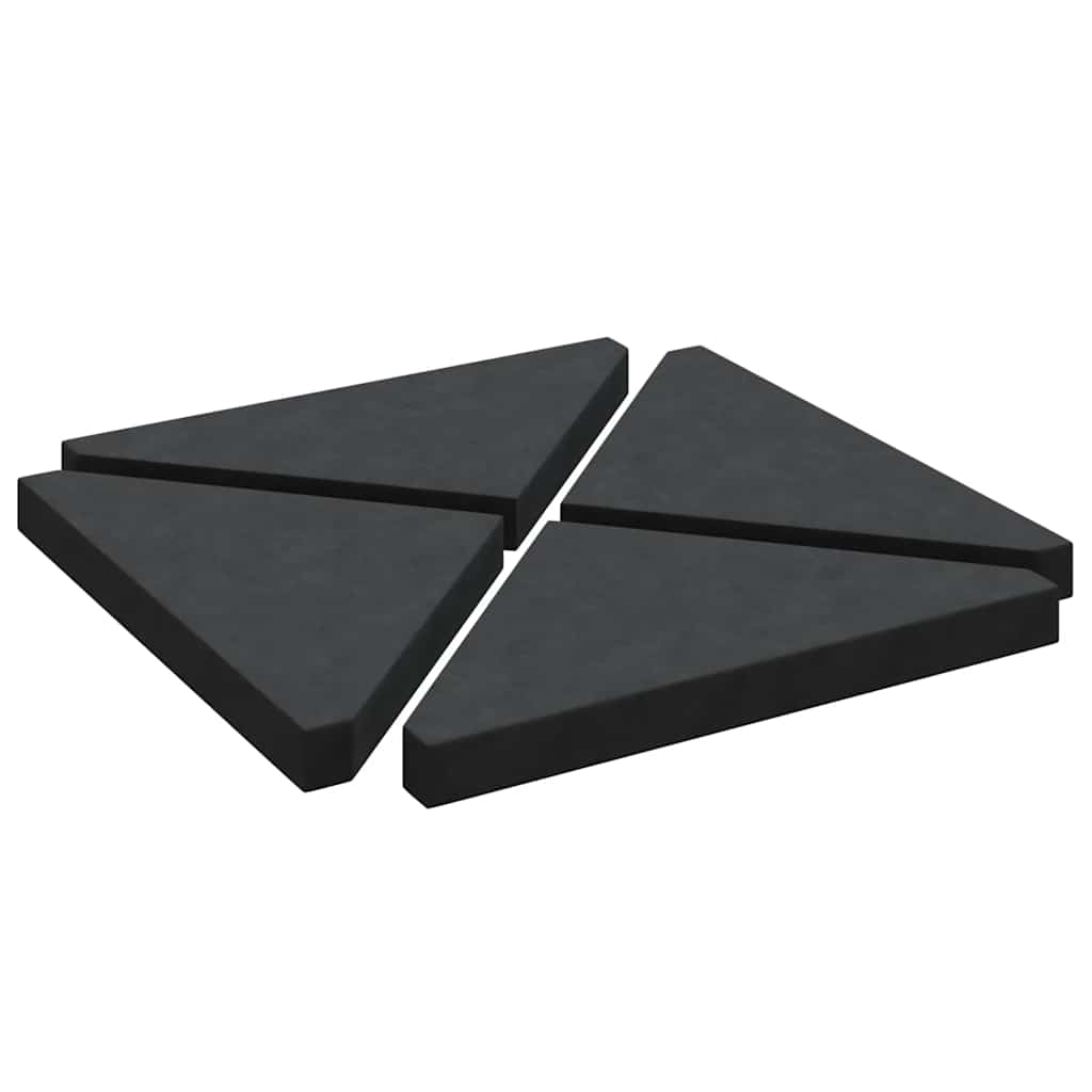 vidaXL Sonnenschirm-Gewichtsplatten 4 Stk. Grau Granit Dreieckig 14 kg