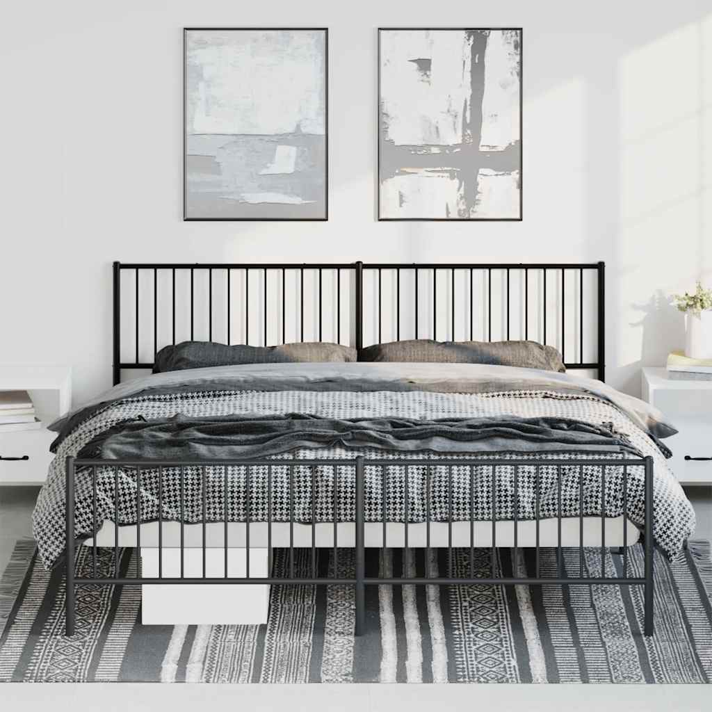 Bettgestell Metall Schwarz 75x190 cm