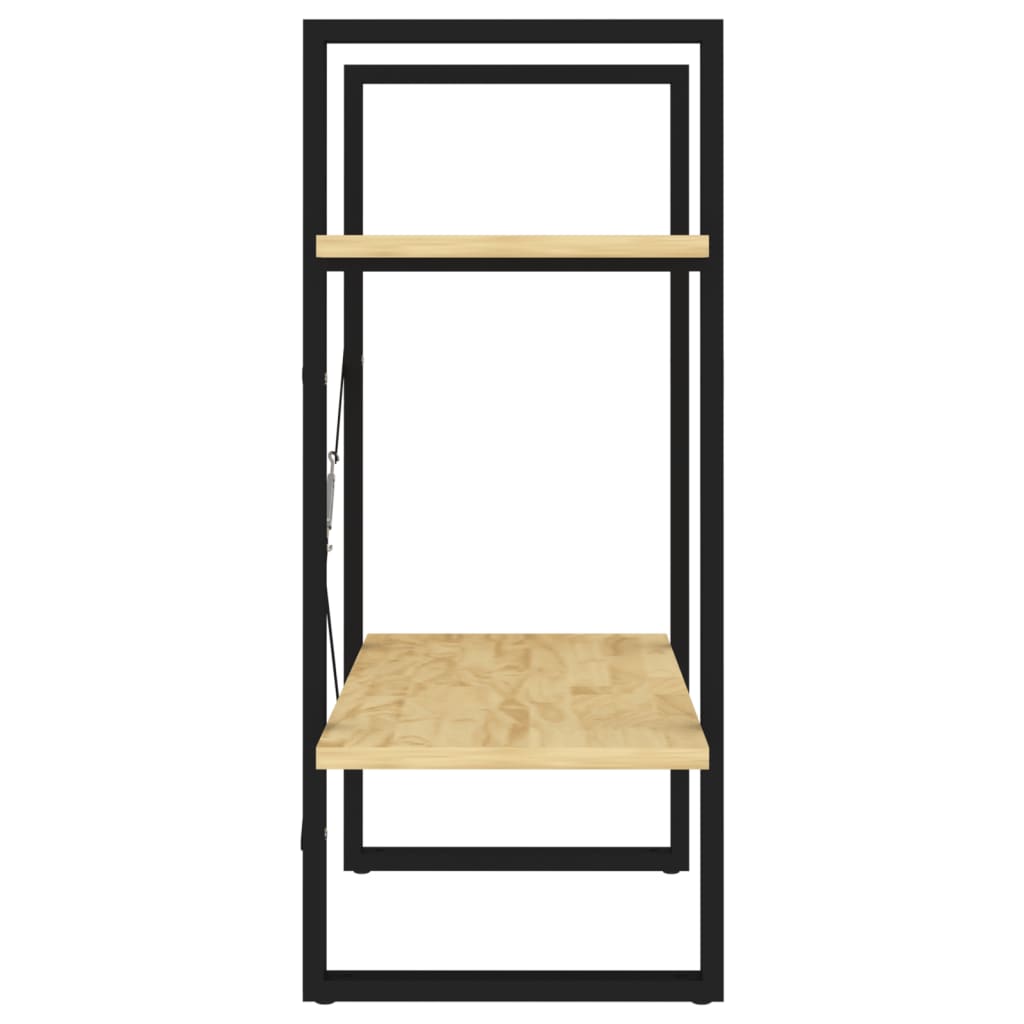 Bücherregal 2 Fächer Weiß 60x30x70 cm Holzwerkstoff