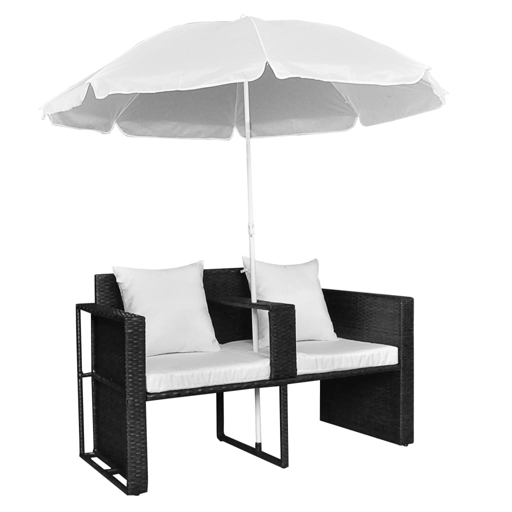 Garten-Sofa mit Kissen 8 pcs Beige und Hellgrau Poly-Rattan