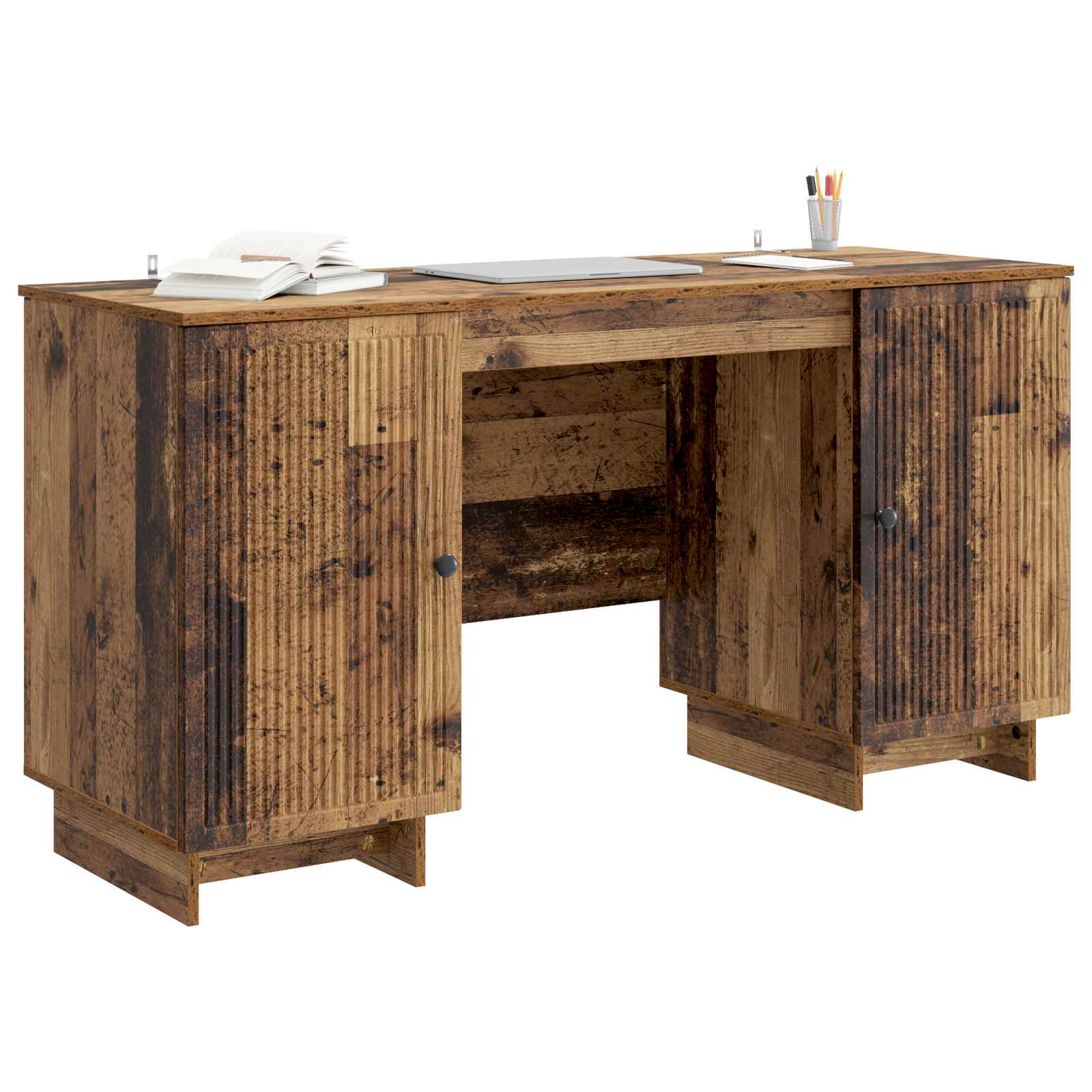 Schreibtisch Schwarz Holzwerkstoff 142,5 x 50 x 75 cm