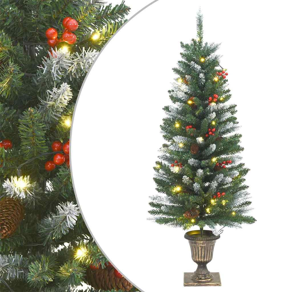 Künstliche Weihnachtsbäume 2 Stk. 100 LEDs Grün 120 cm