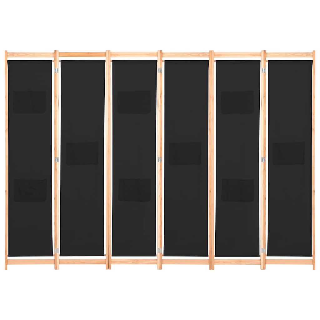 5-teiliger Raumteiler Creme 200 x 170 x 4 cm Stoff