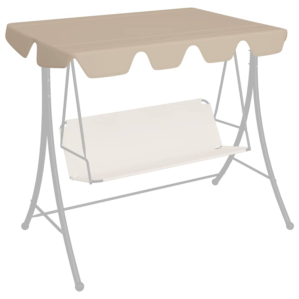 Ersatzdach für Hollywoodschaukel Beige 188/168x145/110 cm