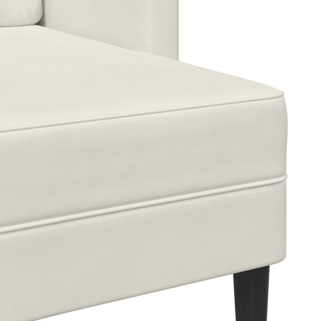 2-Sitzer-Sofa mit Chaiselongue L-Form Blau 125 cm Samt