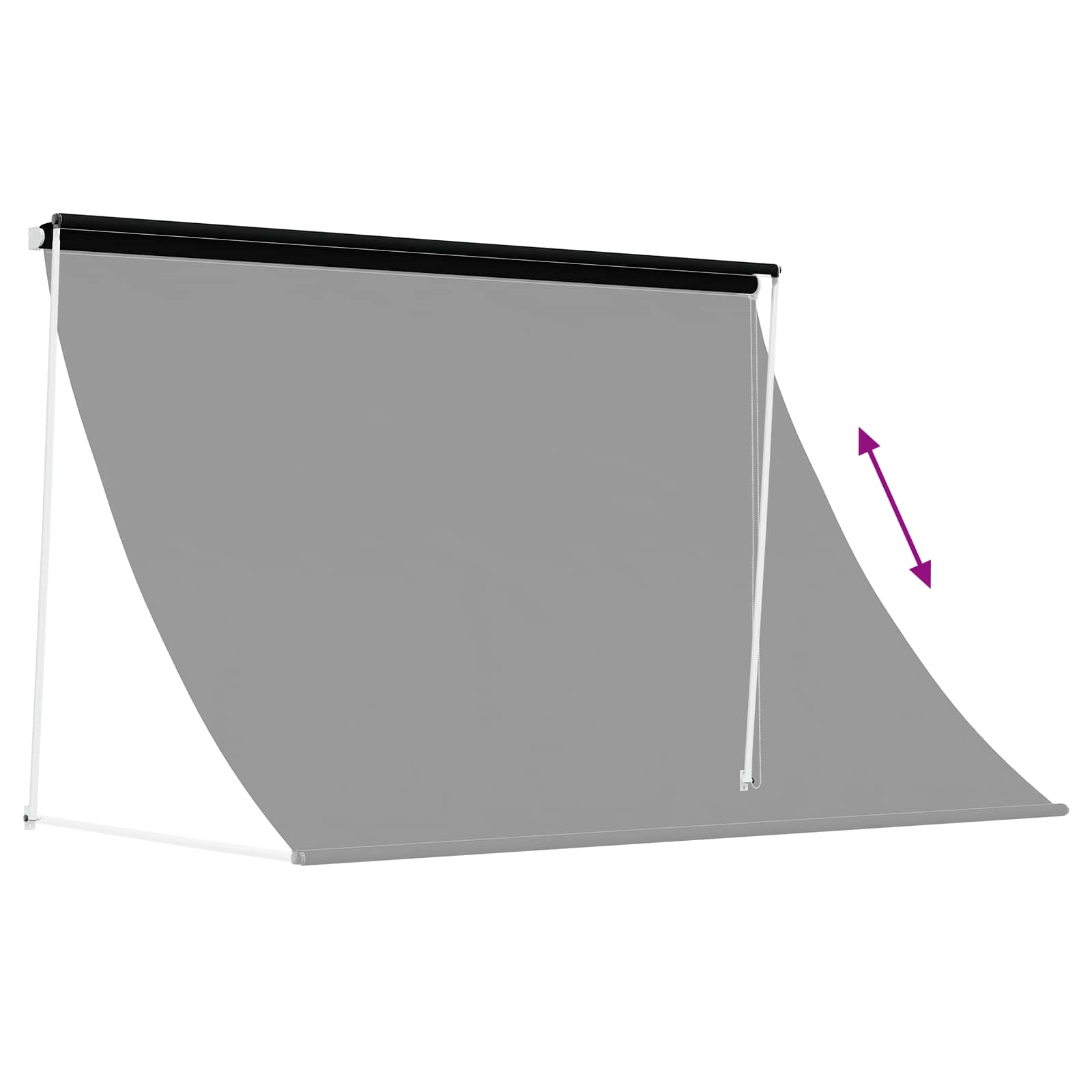 Einziehbare Markise 150×150 cm Blau und Weiß