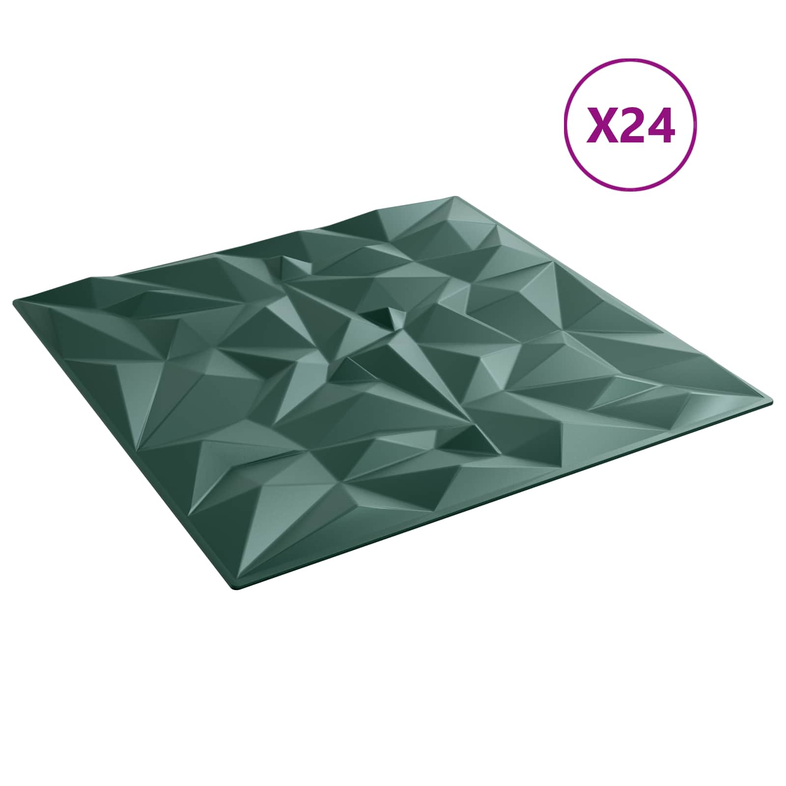 Wandpaneele 12 pcs Diamant Weiß 50 x 50 cm XPS Schaum
