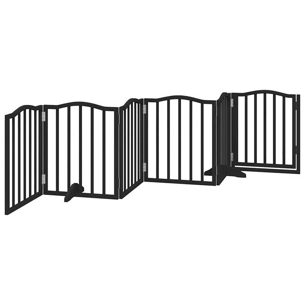 3-tlg. Hundetor Faltbar 150 cm Pappelholz