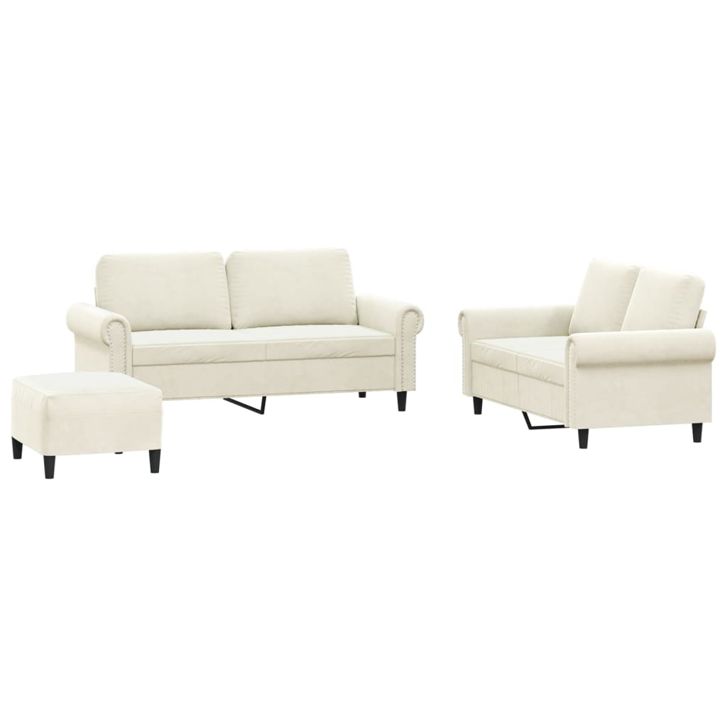 2-tlg. Sofagarnitur mit Kissen Weinrot Samt