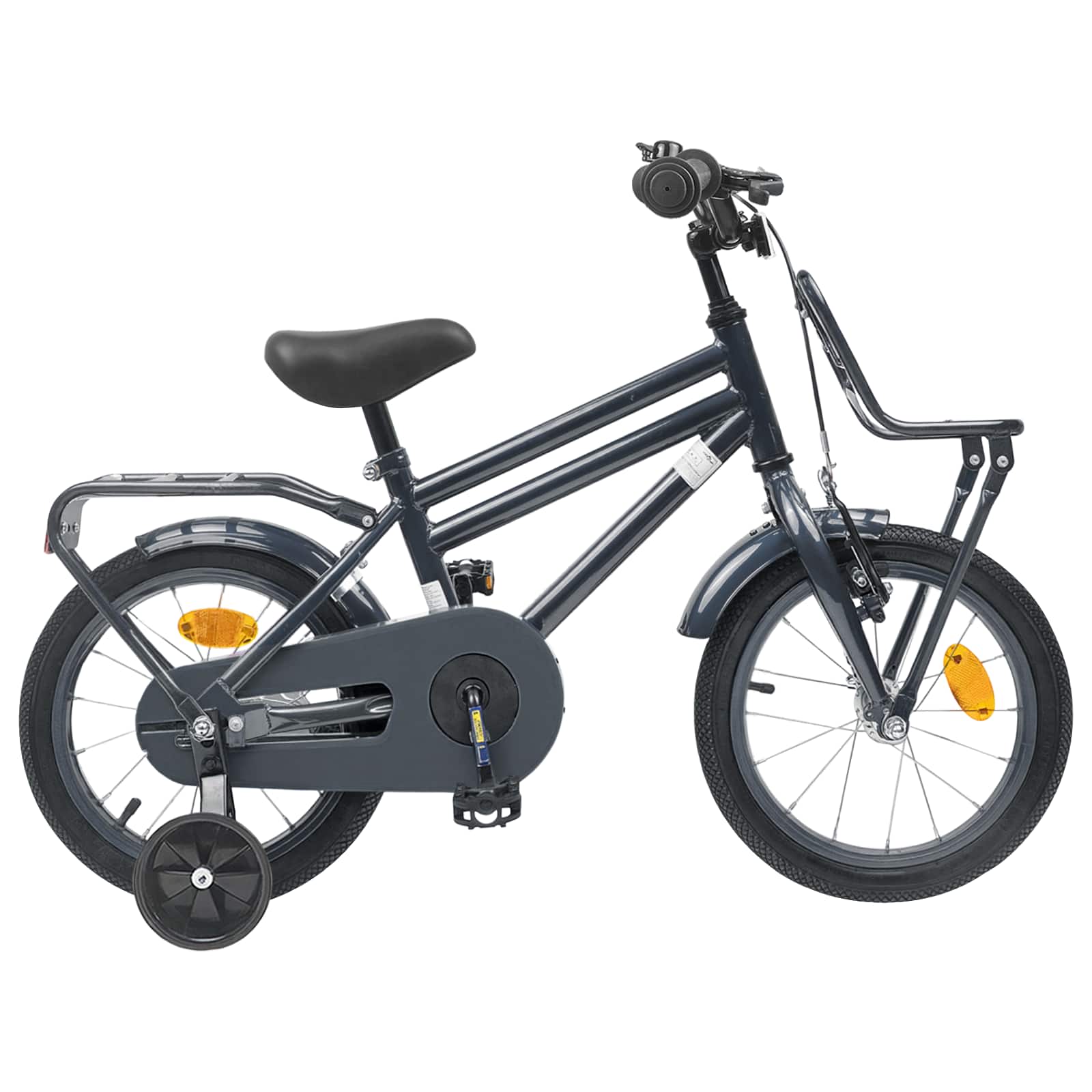 Kinderfahrrad 12 Zoll für 2-4 Jahre alt Schwarz
