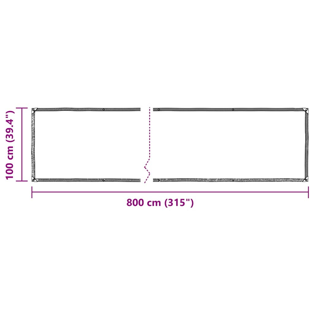 Transparente Plane mit Ösen 1x2 m Polyethylen