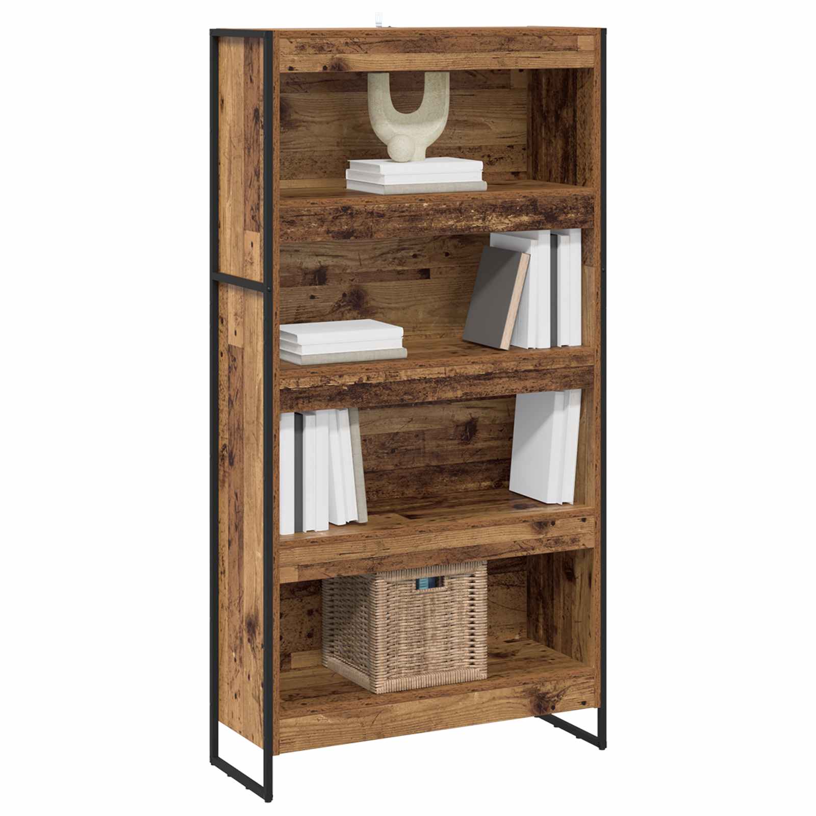 Bücherregal 2 pcs Schwarz Eichen-Optik 60 x 30 x 189,5 cm