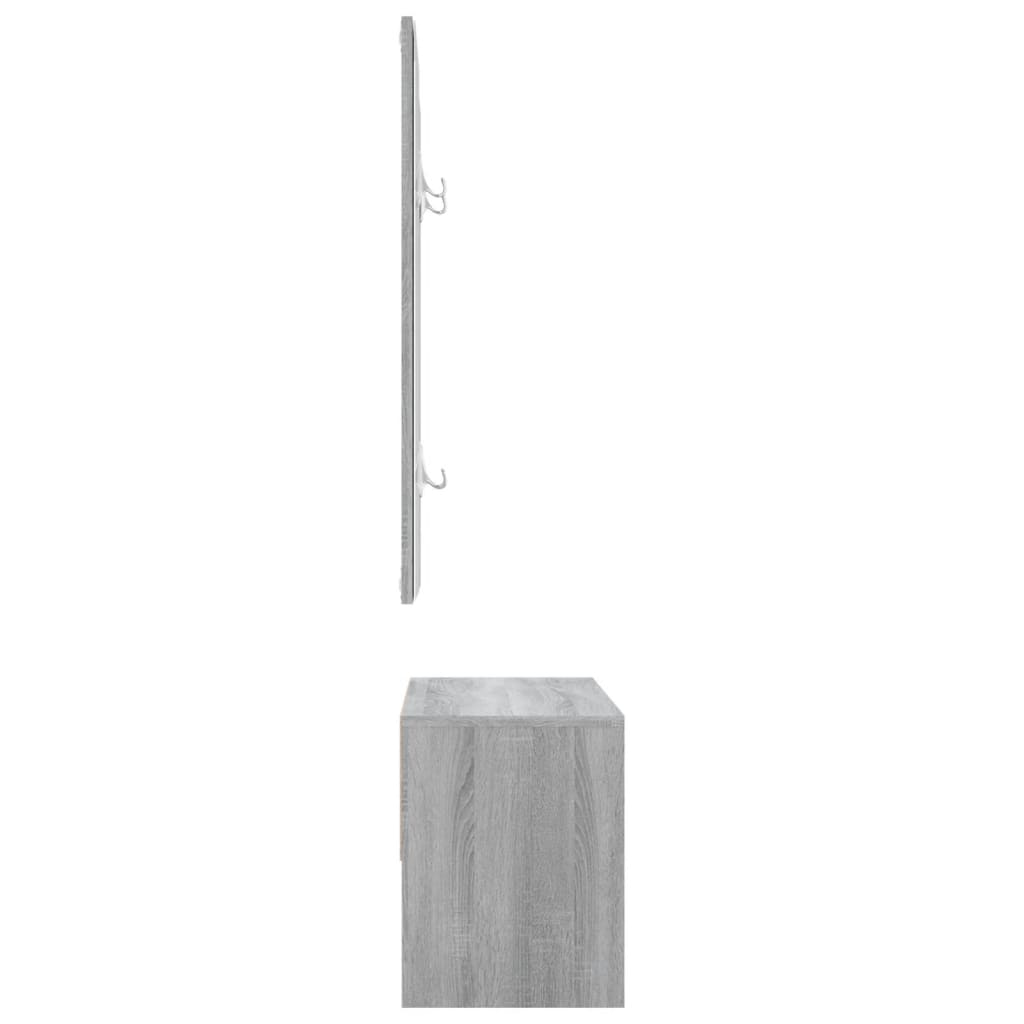 Garderoben-Set Weiß Holzwerkstoff