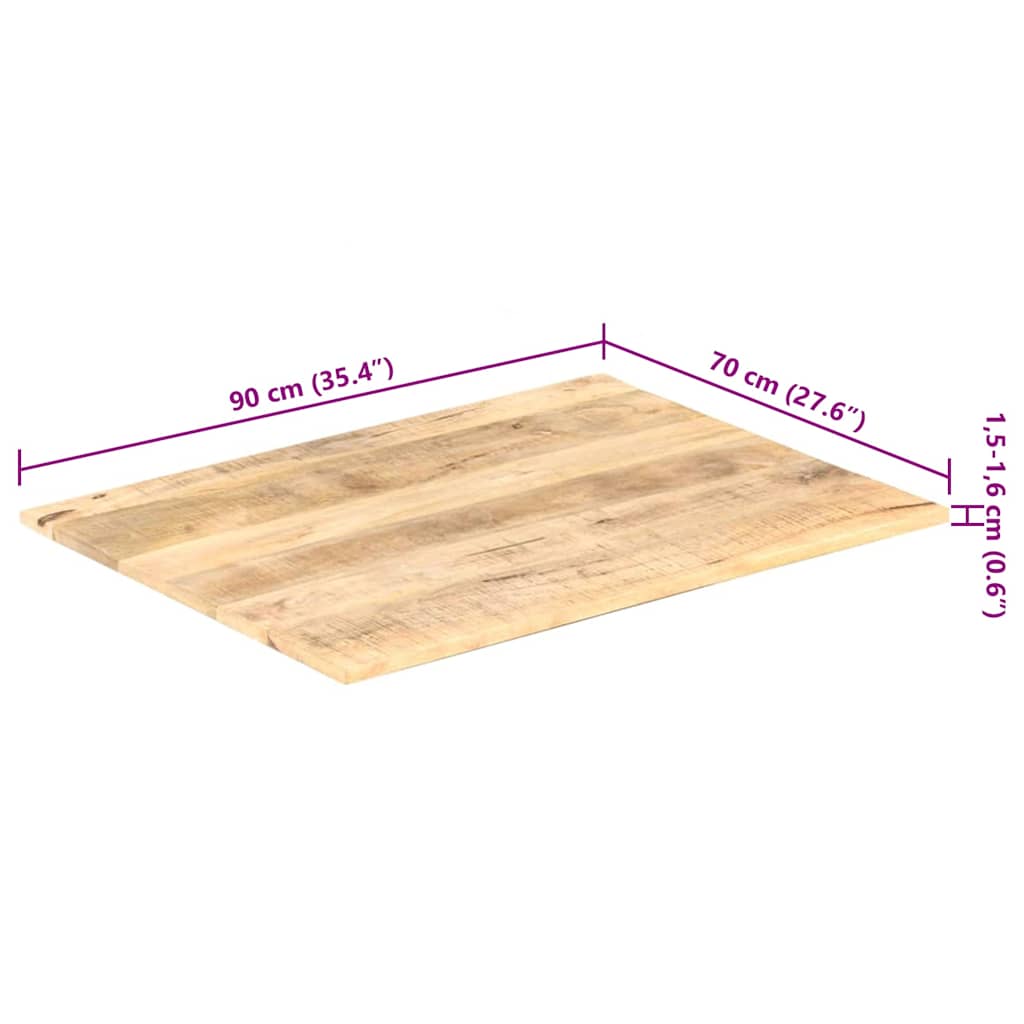 Tischplatte Massivholz Akazie 15-16 mm 60x80 cm