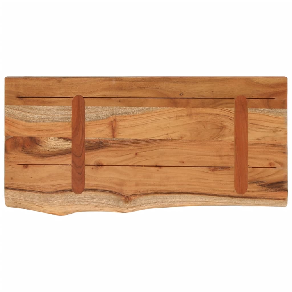 Wandregal 40x20x2,5 cm Rechteckig Massivholz Akazie Baumkante