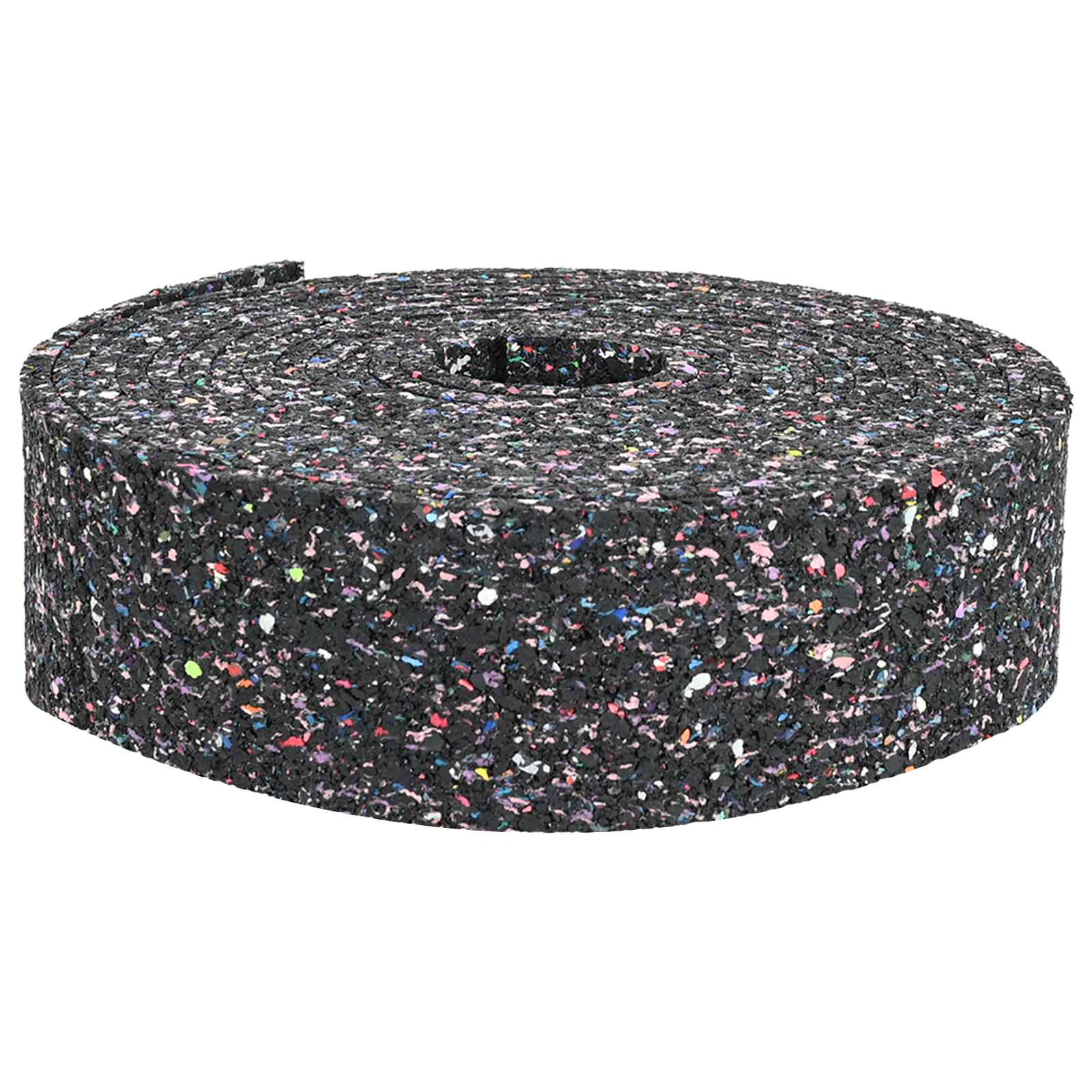 Gummi-Granulat-Rolle Schwarz 200 x 5 x 0,3 cm Gummi