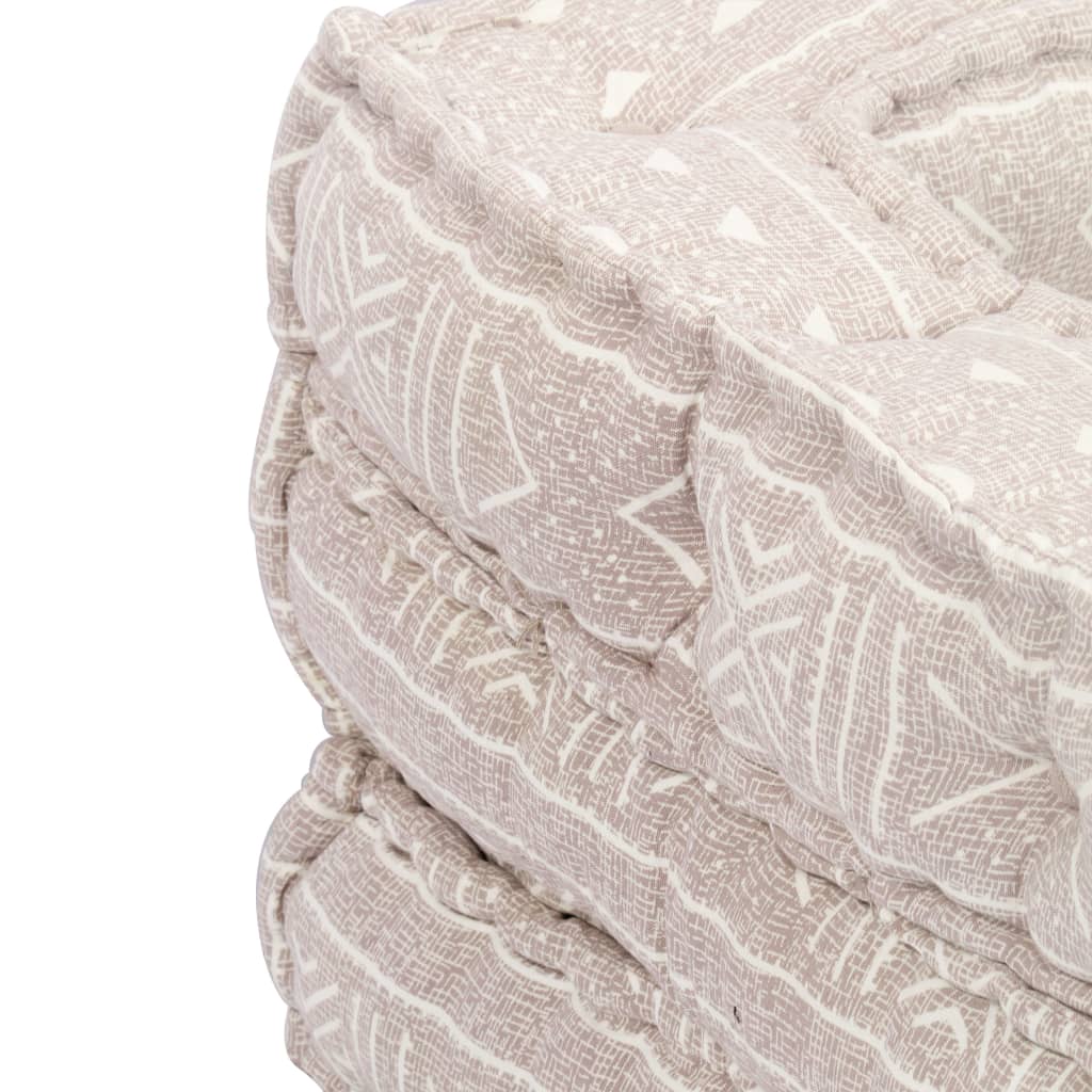 2-Sitzer Modularer Pouf Patchwork Stoff