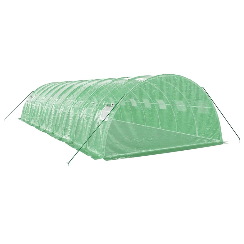 Gewächshaus mit Stahlrahmen Grün 8 m² 4x2x2 m