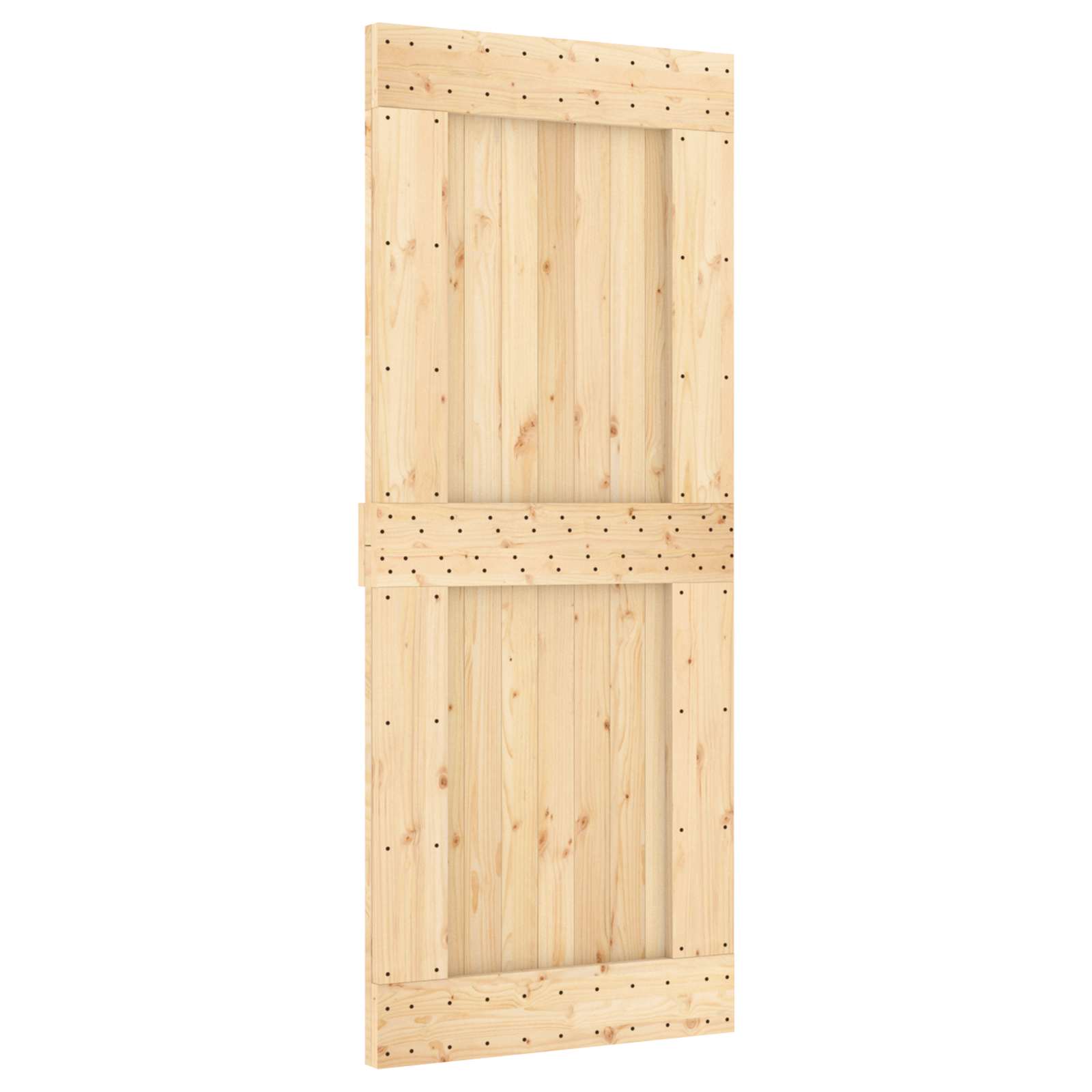 Schiebetür NARVIK Natürlich und Schwarz 70 x 210 cm (152,5 cm)