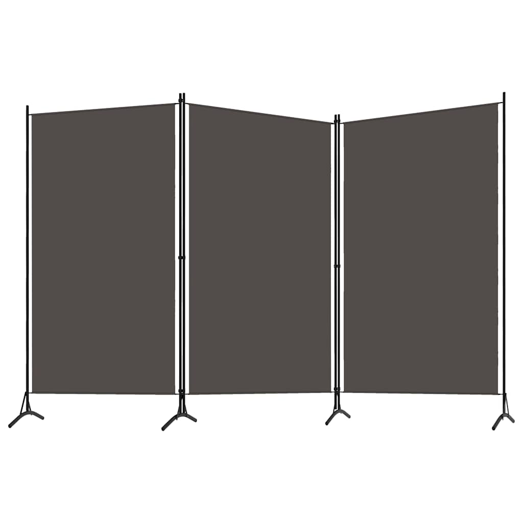 3-tlg. Raumteiler Weiß 260x180 cm Stoff