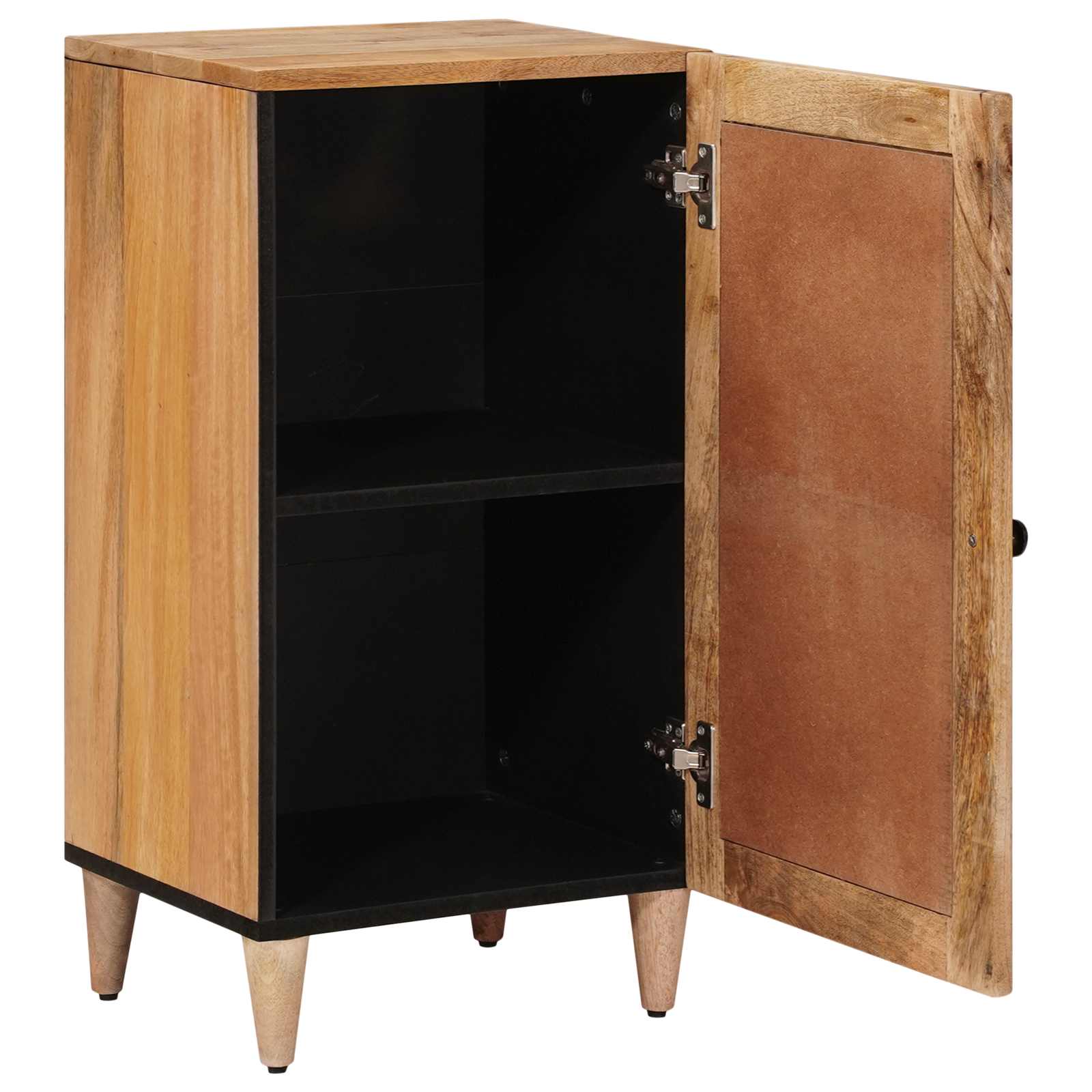 Sideboard mit Speicher Walnuss 40 x 33 x 75 cm Massivholz Mango